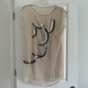 Sheer tunic/dress with sequins